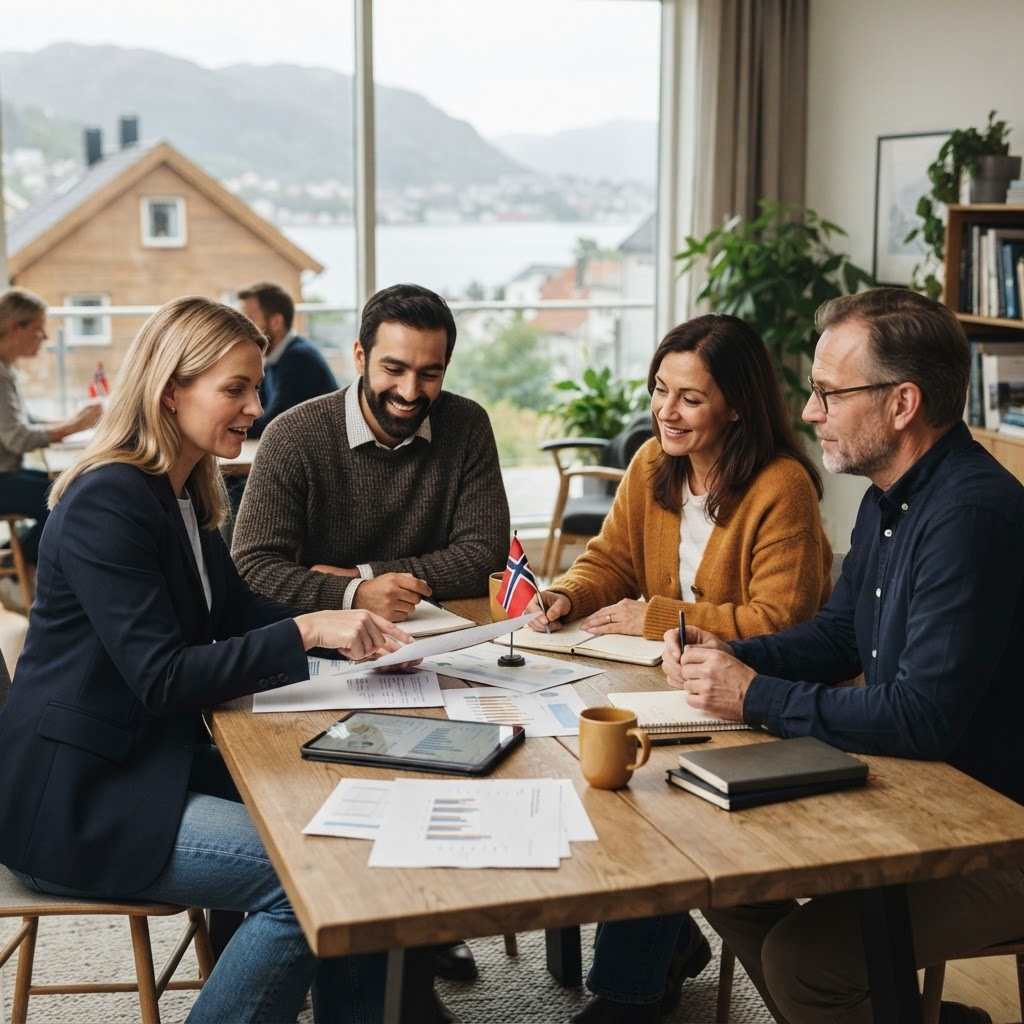 Lite team som planlegger et nytt aksjeselskap